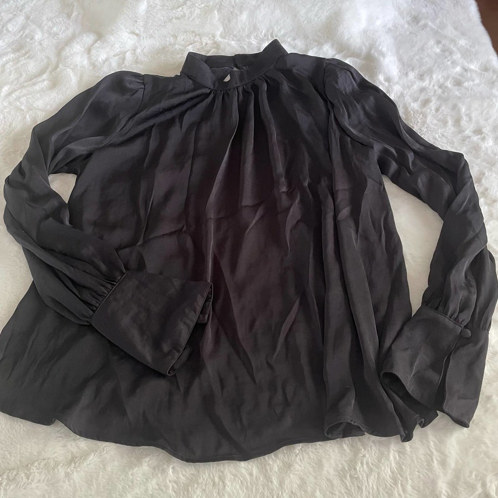 new nwt free people black corset back blouse top size extra small XS
